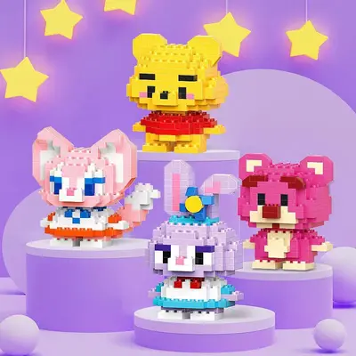 Strawberry Bear Lina Figure, Compatible with LEGO-Style Building Blocks - 5