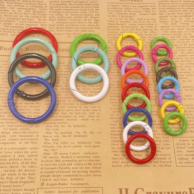 Colorful Alloy Spring Ring Clasp, DIY Jewelry Accessory