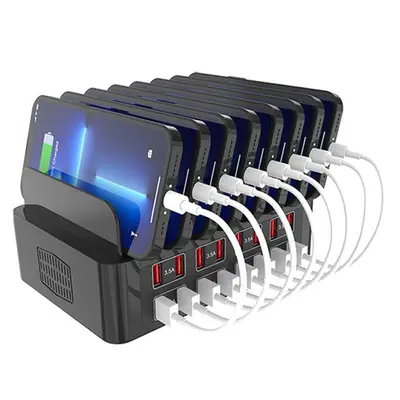 Grenzüberschreitender multifunktionaler USB-Ladegerät mit mehreren Anschlüssen 100W hohe Leistung mit Halterung 7-Port 16-Port Handyhalter Ladegerät