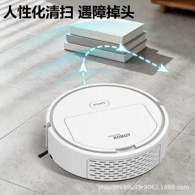 Cross-border Temu Hot-selling Smart Mini Fully Automatic Household Robot Vacuum Cleaner Pet Hair Suction Dust Collector Wholesale