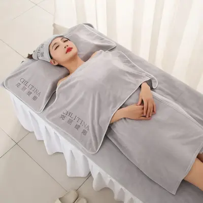 Schönheitssalon Mikrofaser-Handtuchset, saugfähige Badetücher - 8