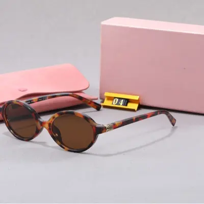 MIU Small Oval Sunglasses for Women, Thin Temples - 1