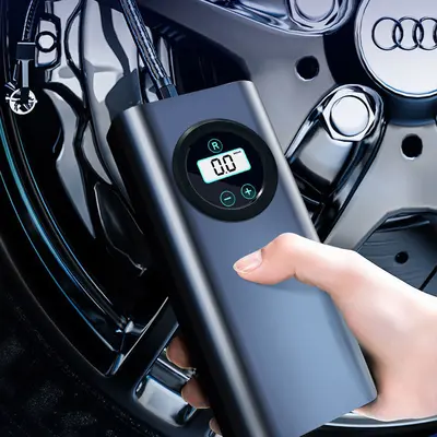 Tragbare kabellose Luftpumpe mit digitalem Display für Autos, elektrische Luftpumpe speziell für Fahrzeuge, kleine tragbare universelle Reifenluftpumpe