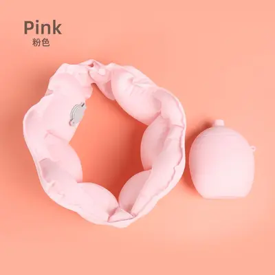 Ice Silk Inflatable U-Shaped Pillow 360° Neck Pillow, Travel Pillow, Storage Case, Portable Neck Pillow, Inflatable Pillow Manufacturer Wholesale - 6
