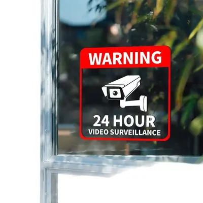 Videoüberwachungs-Warnschild selbstklebend CCTV Sicherheit - 5