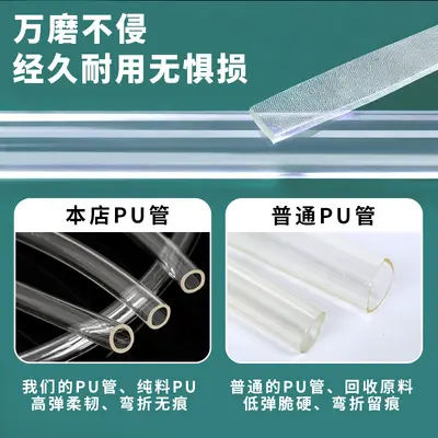 Transparenter PU-Schlauch für Industrie-Luftkompressor, Innendurchmesser 0,4-25 mm
