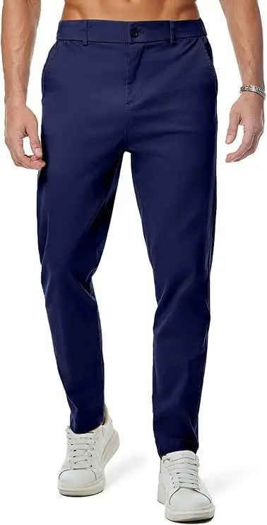 Men's Plus Size Stretch Wrinkle-Resistant Golf and Business Trousers - 9
