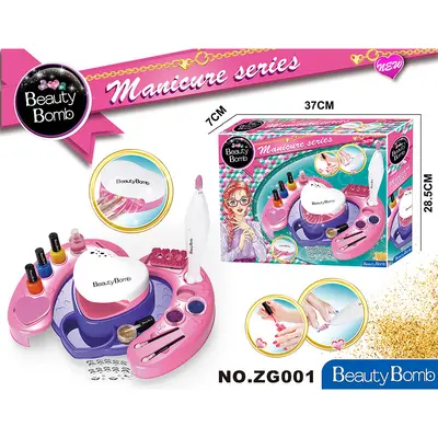 Cross-border Children's Cosmetics Set Vanity Beauty Nail Station Pretend Play DIY Toy Gift Box Wholesale Custom - 7