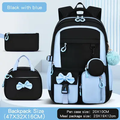 Grenzüberschreitender Amazon 2026 Schulrucksack für Grundschüler, hochwertiger Rucksack mit Schultergurten, minimalistisch, 3-teiliges Set aus der Fabrik - 9