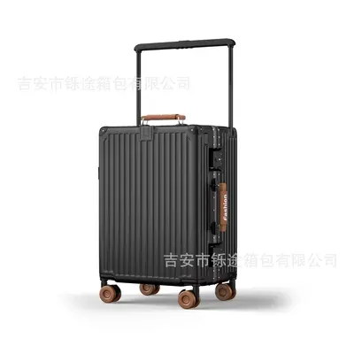 新款大容量20寸登机箱铝合金旅行箱宽拉杆箱子灌注万向轮密码箱子 - 10