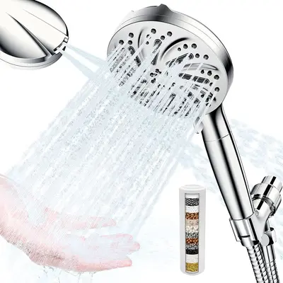 Booster Shower Set with 8-Mode Exposed Shower Head and Back Spray