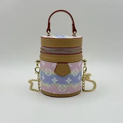 New Lucky Water Bucket Bag Printed Mini Women's Crossbody Bag Compact Lipstick Pouch Earphone Bag Coin Purse Key Holder