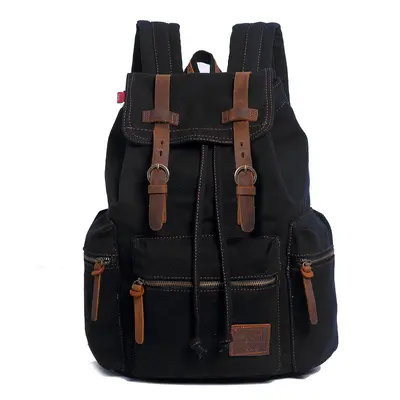 Große Canvas-Rucksack mit 15,6-Zoll-Laptopfach - 7