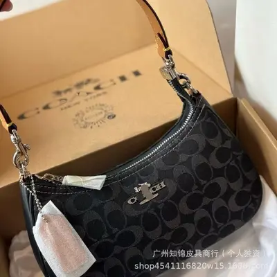 Coach Outlet 2025 Teri 25 Underarm Bag, Classic Signature Single Shoulder Handbag