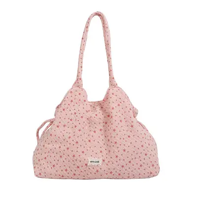 Large Pink Star Canvas Tote Bag - 9