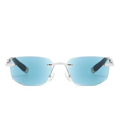 Crystal Frameless Cut-Edge Reading Glasses with Metal Frame for Women