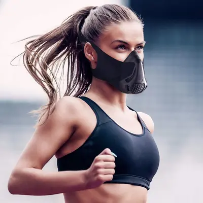 Spor Maskesi 24 Kademeli Ayarlanabilir Oksijen Kontrollü Kendini Zorlama Fitness Antrenmanı Oksijen Kısıtlayıcı Yüz Maskesi sports mask sınır ötesi Douyin