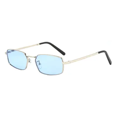 Metal Small Square Frame Sunglasses for Men and Women with UV Protection - 11