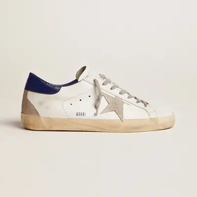 Distressed-Star-Sneaker aus echtem Leder, Colorblock - 8