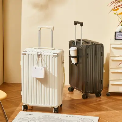 Luggage 20-24 inch, cup holder, durable, men's model