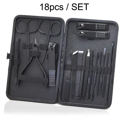 7-piece nail care set, black - 8