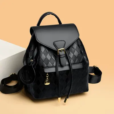 Women's Lightweight Retro Backpack, Multifunctional School and Travel Bag - 4