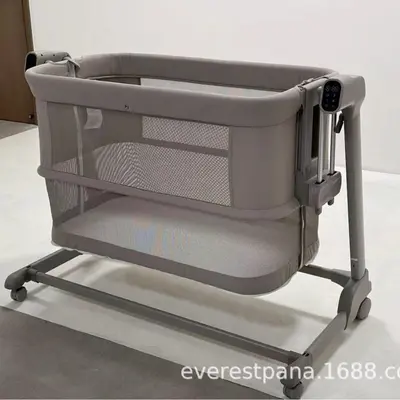 Electric Portable Baby Bed with Cradle Function and Splicing for Newborns
