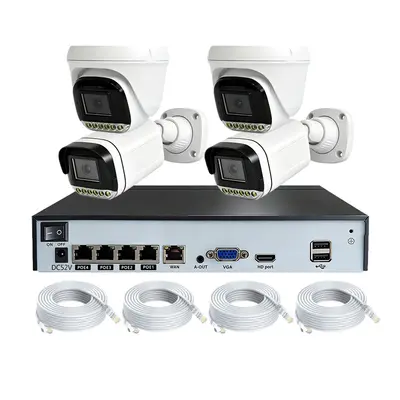 CCTV 4-Kanal POE NVR Videorekorder 4K 8MP Kuppel- und Gewehrkameras - 5