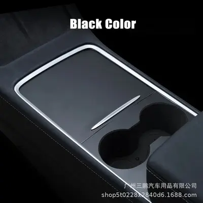 Center Console Panel Sticker for Tesla Model 3/Y 2021-2023, Carbon Fiber - 9