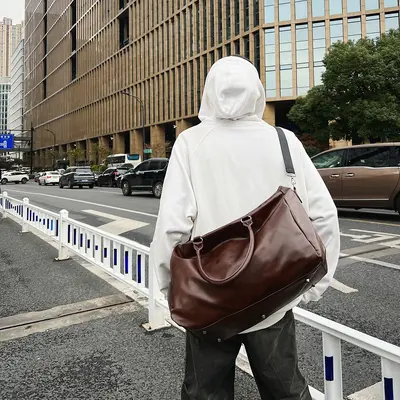 PU Travel Bag Waterproof with Shoe Compartment