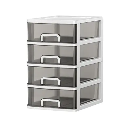 A4 paper storage box, transparent desktop organizer, small drawer, multi-layer