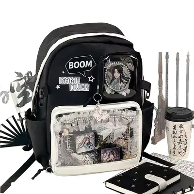 Japanese-Style Itabag Transparent School Backpack, Large Capacity - 6