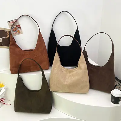 Large Capacity Women's Underarm Tote Bag, Matte Finish - 5