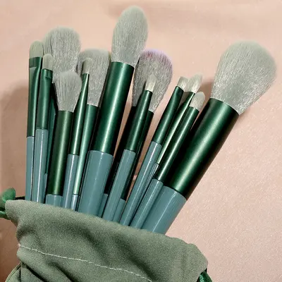 13-Piece Makeup Brush Set, Milk Tea Color - 8