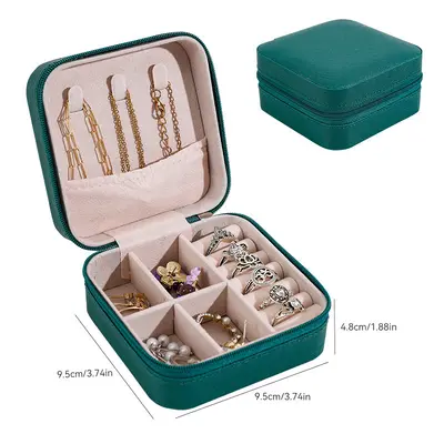 Free shipping jewelry box necklace earring storage box elegant travel portable hand jewelry ring box new style - 11