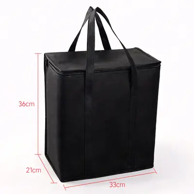 Large Aluminium Foil Insulated Takeaway Bag, Portable Non-Woven Thermal Bag - 11