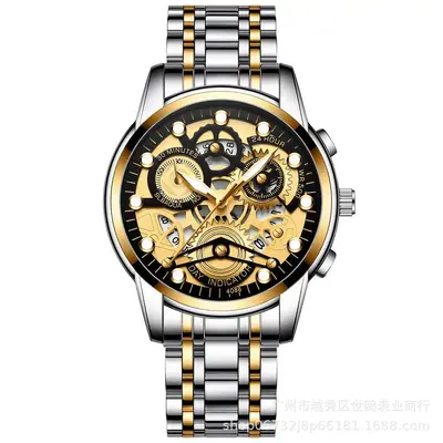 Kasrluo Quarzwerk Durchbruch wasserdichte Herrenuhr - 9