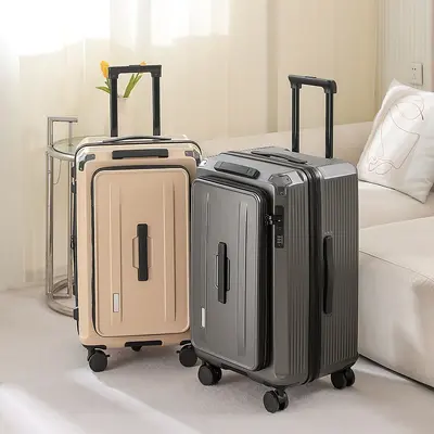 28-Inch Expandable Suitcase with Silent Wheels and Combination Lock