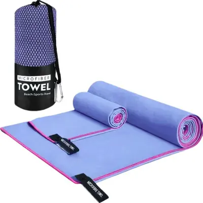 Tragbares Handtuch-Set mit doppelseitiger Fleece-Oberfläche, 3-teilig, schnelltrocknend, Mikrofaser-Sporthandtücher für Fitness, Camping und Bergsteigen - 6