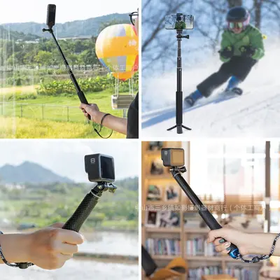 Spor Kamera Uzatma Çubuğu DJI Action 5/Insta360 Ace El Tipi Teleskopik Selfie Çubuğu GoPro Dalış Aksesuarı