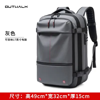 Men's backpack with vacuum compression and anti-theft feature - 8