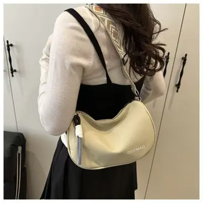 Minimalist Small Handbag Bags 2025 New Model Shoulder Bag Versatile Premium Wide Shoulder Strap Single Shoulder Crossbody Bag Minimalist Versatile - 2