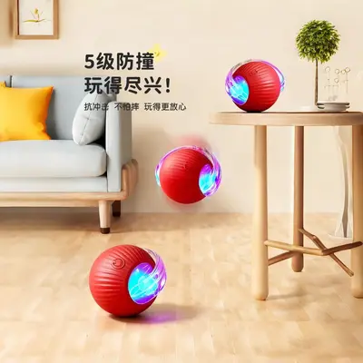 Smart Rolling Cat Teaser Ball, Self-Play Toy - 4