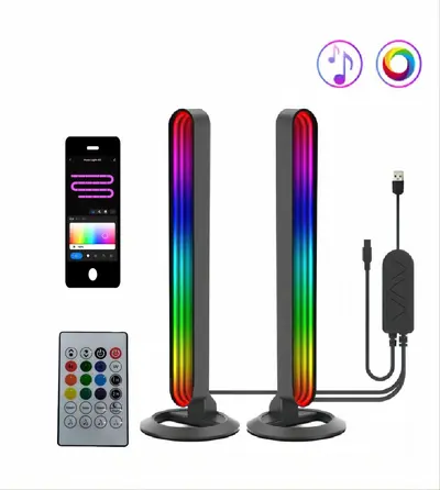 Sound-Activated Mirror Desktop LED Ambient Light, Gaming Room Decor - 7