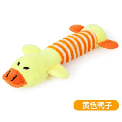 Plush Dog Toy with Sound Bite-Resistant Striped Pig Duck Elephant - 8