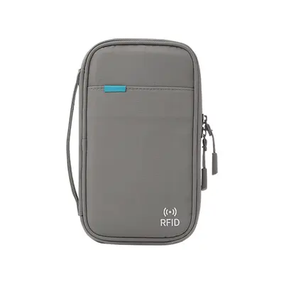 Taslon RFID kartlı pasaport ve belge çantası - 8