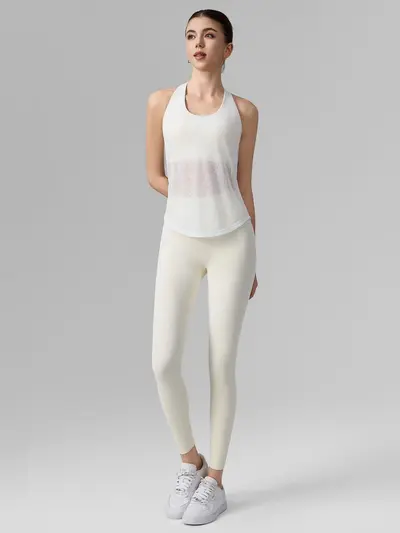 Women's Two-Piece Yoga Set, Fixed Cup Top, Lycra Leggings - 5