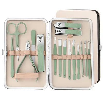 Personalisiertes 7-18-teiliges Pflegeset, Nagelschere, Beautyset, Nagelschere, vollständiges Nagelschereset, Maniküre-Werkzeugsatz, in Box - 9