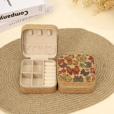 Retro elegant mushroom portable large capacity jewelry box earring ring necklace travel multi-layer storage box best seller - 13