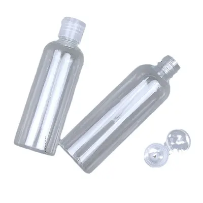10 30 50 100 ml şeffaf plastik şişe PET flip-top sıvı şişesi kozmetik dağıtım şişesi sıkma şişesi